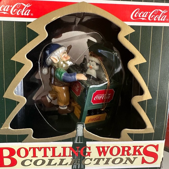 Vintage Coca Cola 4 ornaments trim a tree bottling works polar bear - Picture 6 of 7
